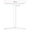 Mondo White Lypta Height Adjustable Desk 1200 x 600 x 720mm