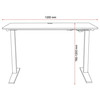Mondo Desk 1200 x 600 x 720mm White Lypta Height Adjustable