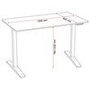 Mondo Height Adjustable Desk 1200 x 600 x 720mm White Lypta