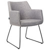 Konfurb Hady Chair Everyday Model Black Powdercoated Sled Base Keylargo Ash | Mega Office Supplies