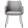 Konfurb Chair Everyday Model Black Powdercoated Sled Base Keylargo Ash Hady | Mega Office Supplies