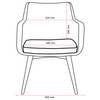 Konfurb Chair Everyday Model Black Powdercoated Sled Base Keylargo Ash Hady | Mega Office Supplies