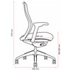 Konfurb Chair Everyday Model Mesh Back with Arms White Luna | Mega Office Supplies