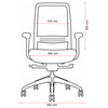 Konfurb White Luna Chair Everyday Model Mesh Back with Arms | Mega Office Supplies