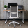 Konfurb White Luna Chair Everyday Model Mesh Back with Arms | Mega Office Supplies