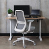 Konfurb Mesh Back with Arms White Luna Chair Everyday Model | Mega Office Supplies