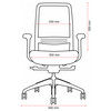 Konfurb Black Luna Chair Everyday Model Mesh Back with Arms | Mega Office Supplies