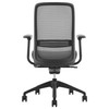 Konfurb Black Luna Chair Mesh Back with Arms
