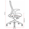 Konfurb Chair Everyday Model Mesh Back with Arms Black Luna | Mega Office Supplies