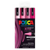 Posca PC-5M Paint Marker Pen Bullet Medium Pink Assorted Wallet of 4