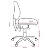Buro Mid Back with Seat Slide without Arms SafeTex Charcoal Roma 3 Lever | Mega Office Supplies