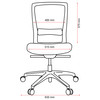 Buro Black Nylon Base without Arms Safetex Cobalt Mentor Mesh Back | Mega Office Supplies