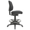 Buro Chair 1 Lever Mid Back Black Roma Drafting | Mega Office Supplies