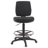 Buro Drafting Chair 1 Lever Mid Back Black Roma | Mega Office Supplies