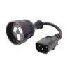 Power Cable 10A IEC C14 Plug to 3-Pin Socket Lindy 0.15m