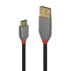 Lindy 0.15m USB 2.0 Type C to A Adapter Cable Anthra Line