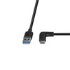 USB 3.2 A to C Cable 90 Degree 10Gbps Lindy 0.5m