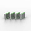 USB C, 4 Pack + Key, Green, Lindy Port Blocker