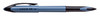Uni-ball Air Micro pen in steel blue pastel barrel with black clip, uncapped to reveal writing tip Uni-ball Air Micro pen in steel blue pastel barrel with black clip, uncapped to reveal writing tip