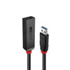 Lindy 15m USB 3.0 Active Extension Slim Black
