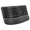 Ergonomic Wireless Keyboard Graphite Logitech Wave Keys