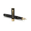 Parker Fountain Pen Duofold Classic Black and Gold Trim Medium Nib
