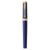 Ingenuity Blue Lacquer Gold Trim Fountain Pen Fine Nib Parker
