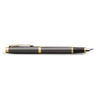 Grey Lacquer Gold Trim Fountain Pen Parker Medium Nib IM