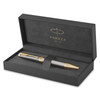 Parker Ingenuity Grey Lacquer and Gold Trim Ballpoint Pen Medium Tip
