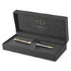 Parker Sonnet Grey Lacquer and Gold Trim Ballpoint Pen Medium Tip