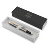 Parker IM Grey Lacquer and Gold Trim Ballpoint Pen Medium Tip