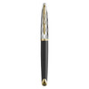 Carene Metal and Black Lacquer Gold Trim Fountain Pen 18K Gold Medium Nib Waterman