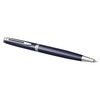 Blue Lacquer Chrome Trim Ballpoint Pen Medium Tip Waterman Hemisphere