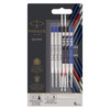 Parker Jotter Black Ballpoint and Blue Gel Refills Medium Tip Pack of 6 Parker Jotter Black Ballpoint and Blue Gel Refills Medium Tip Pack of 6