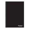 Protext Premium Spiral Notebook A4 120 Page PP Cover Black Pack of 10