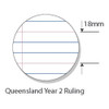96 Page Qld Year 2 Ruled + Red Margin Pack of 10 Splash Education A4 Exercise Book