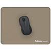 Top view of the sand Fellowes Breyta XL Mousepad with a mouse positioned at the centre.