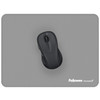 Top view of the grey Fellowes Breyta Desk Mat with a mouse positioned at the centre.