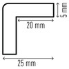 Durable 26mm x 1m Yellow Black Corner Protection Profile C19