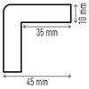 Durable 47mm x 1m Corner Protection Profile C35 Yellow Black