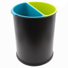Compass Round Dual Chamber Bin Powder Coated Black 14L Carton of 6