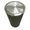 Compass Hammertone Swing Top Bin 30L top angled view