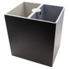 Compass Rectangular Dual Chamber Bin Powder Coated Black 14L Pack of 4