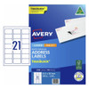 Avery 959114 L7160 TrueBlock white premium address labels 63.5 x 38.1mm 2100 labels 100 sheets