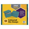 Marbig Coloured Sto-Aways Archive Box Assorted Pack of 2