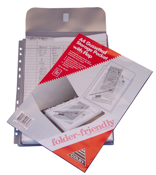 COLBY FOLDER FRIENDLY GUSSETED POCKET WITH FLAP PACK 5 Mega Office