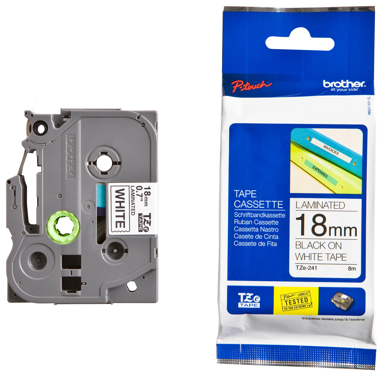 Brother #TZE-241 18mm Black on White 