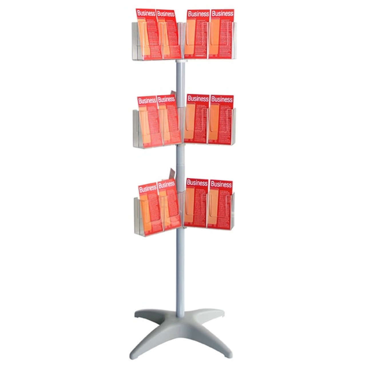 Esselte Brochure Holder Carousel Floor Stand 3 Tier Dlx36