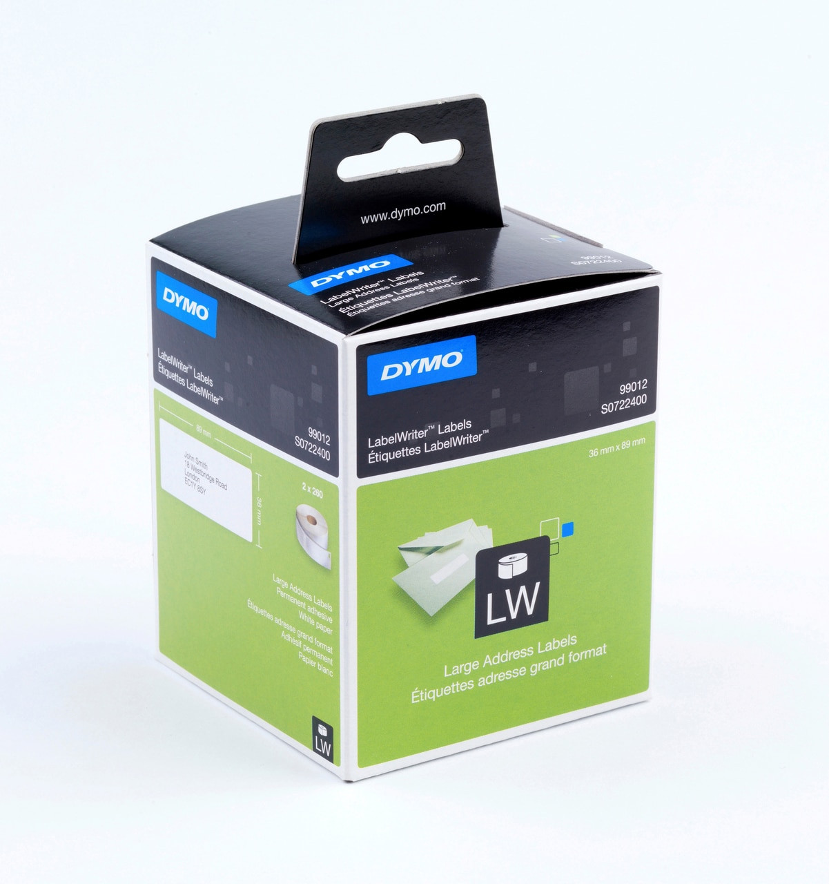 dymo sd99012 labelwriter lw white permanent address labels 89 x 36mm 2 rolls of 260 it s a mega thing