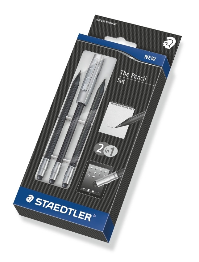 Staedtler 9PTP581SBK The Pencil Set 3 HB Graphite Pencils with Stylus